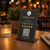 Signe De Table Pied de socle pour Google Review avec QR code pers