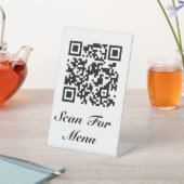 Signe De Table Pied de table Signez votre code QR Menu et / ou Lo (In SItu)