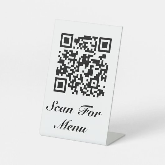 Signe De Table Pied de table Signez votre code QR Menu et / ou Lo (Recto)