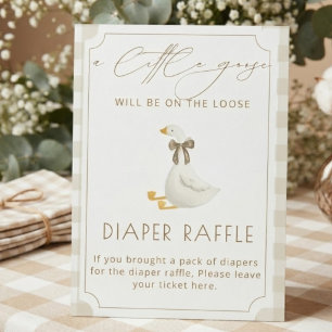 Signe De Table Piédestal de la tombola des langes de la petite oi