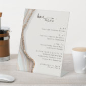Signe De Table Pierre Marbre Agate Mariage Boissons Bar Menu (In SItu)