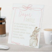Signe De Table Pierre rose le lapin Beatrix Baby Diaper Raffle (In SItu)