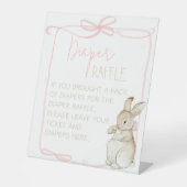 Signe De Table Pierre rose le lapin Beatrix Baby Diaper Raffle (Recto)