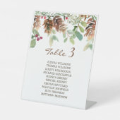 Signe De Table Pin vert d'hiver et Holly (Recto)