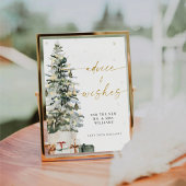 Signe De Table Pine Tree Noël Conseils & souhaits Pedes Pedestal