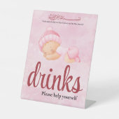 Signe De Table Pink Aqeeqah Baby girl drinks Sign (Recto)