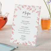 Signe De Table Pink Baby's Breath Floral menu mariage (In SItu)