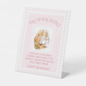 Signe De Table Pink Beatrix Potter En vichy Baby shower (Recto)