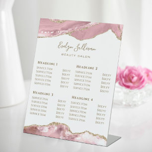 Signe De Table Pink Blush Agate Beauté Salon Tarifs