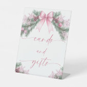 Signe De Table Pink Bow Christmas Cards and Gifts (Recto)
