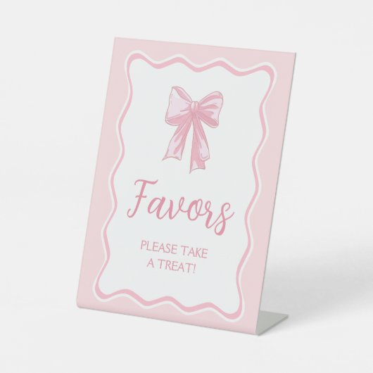 Signe De Table Pink Bow Favoriser (Recto)