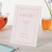 Signe De Table Pink Bow Favoriser (In SItu)