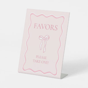 Signe De Table Pink Bow Favoriser
