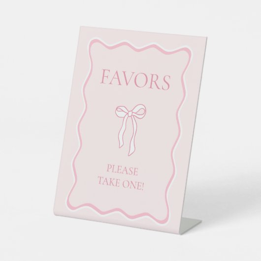 Signe De Table Pink Bow Favoriser (Recto)