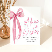 Signe De Table Pink Bow Grad Party Graduation Conseils et souhait