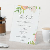 Signe De Table Pink Citrus Buvons Barre Signal (In SItu)