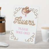 Signe De Table Pink First Rodeo Favors (In SItu)