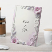 Signe De Table Pink Floral Frame Tabletop Signs (In SItu)