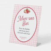 Signe De Table Pink Gingham Berry Sweet, Strawberry Mom-osa Bar (Recto)