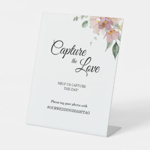 Signe De Table Pink Mauve Vintage Floral Mariage Capturer l'Amour