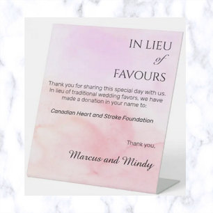 Signe De Table Pink Modifiable En Lieu Et Place Des Faveurs De Ma