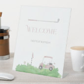 Signe De Table Pink par tee Golf Anniversaire (In SItu)