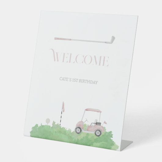 Signe De Table Pink par tee Golf Anniversaire (Recto)