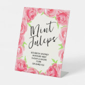 Signe De Table Pink Roses Mint Juleps Derby Party (Recto)