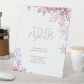 Signe De Table Pink Winter Wonderland Time Capsule Sign (In SItu)