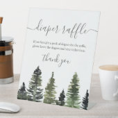 Signe De Table Pins Bois Baby shower Déchets Raffin (In SItu)