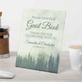 Signe De Table Pins Vert Foggy S'Il Vous Plaît Signez Notre Livre (In SItu)