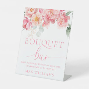 Signe De Table Piper Peony Floral Bouquet Bar Fleur