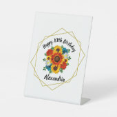 Signe De Table Pique-nique d'été Fleur géométrique (Recto)