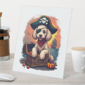 Signe De Table Pirate Poodle Plunder (In SItu)