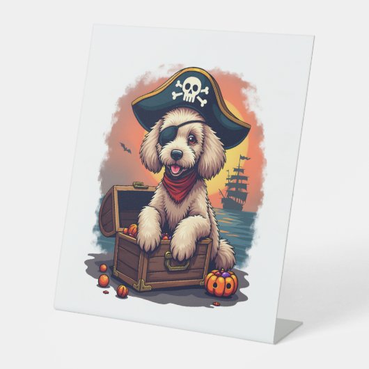 Signe De Table Pirate Poodle Plunder (Recto)