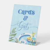 Signe De Table Piscine anniversaire Cartes et cadeaux (Recto)