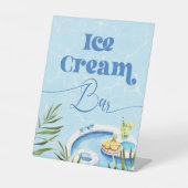 Signe De Table Piscine anniversaire Ice Cream Bar (Recto)