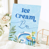 Signe De Table Piscine anniversaire Ice Cream Bar