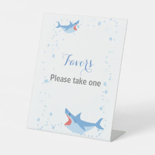 Signe De Table Piscine d'été Baby shower Char de requin Faveurs