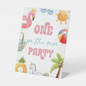 Signe De Table Piscine, Plage tropicale Symbole d'anniversaire (Recto)