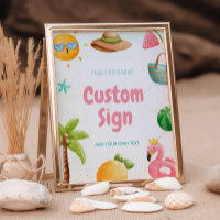 Piscine, Plage tropicale Symbole d'anniversaire