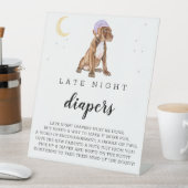 Signe De Table Pit Bull Diapositives nocturnes Beagle Aquarelle S (In SItu)