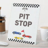 Signe De Table Pit Stop Two Fast Race Car Anniversaire Snack Tabl (In SItu)