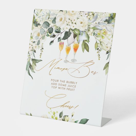 Signe De Table PixDezines Alabaster Roses Mimosa Bar (Recto)