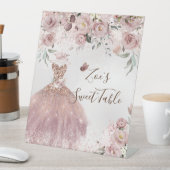 Signe De Table PixDezines Quinceanera Douce Rose Dusty Table (In SItu)