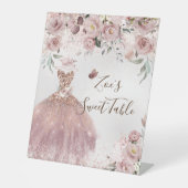 Signe De Table PixDezines Quinceanera Douce Rose Dusty Table (Recto)