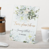 Signe De Table PixDezines Rustique Blue Gum Eucalyptus Faveurs (In SItu)