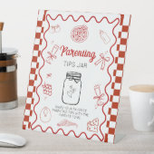 Signe De Table pizza deliv conseils parentaux Baby shower Jar (In SItu)