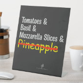 Signe De Table Pizza Margherita W/O Ananas (In SItu)