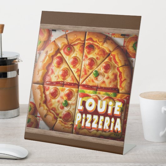 Signe De Table Pizza Pizzeria Design (In SItu)